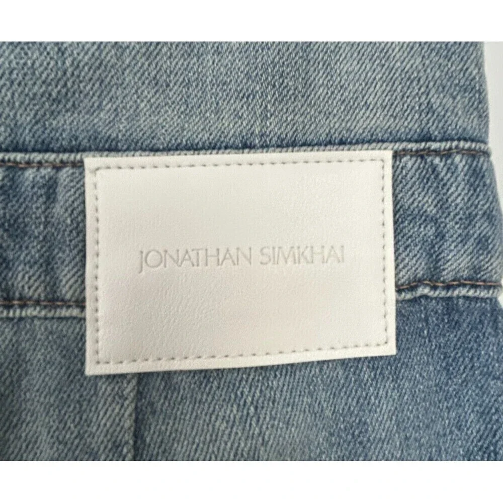 New Jonathan Simkhai‎ Women Size 27 Standard Henley Tie Waist Straight Jean N2